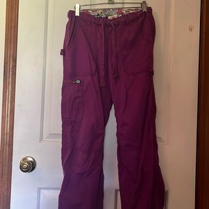 XS purple Koi scrub pants